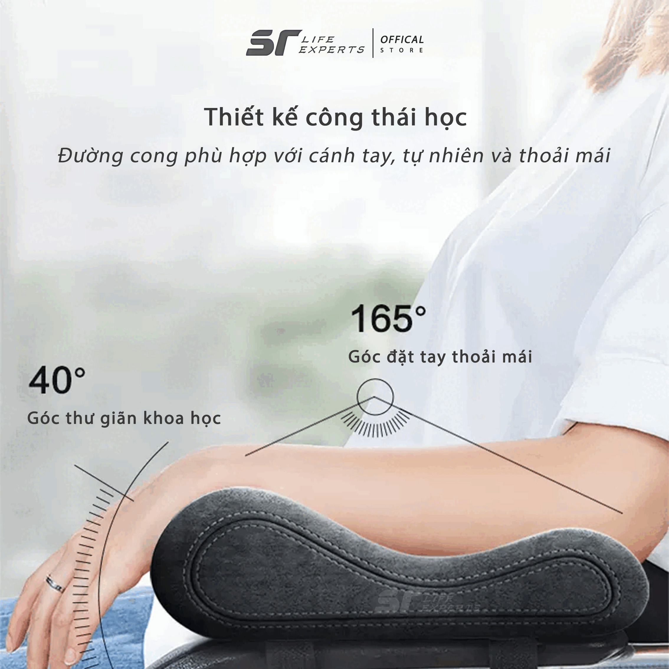 Gối Kê Tay Công Thái Học, Cao Su Non, Đệm Tay Vịn Nâng Đỡ Cánh Tay, Giảm Áp Lực Khuỷu Tay - Sairui