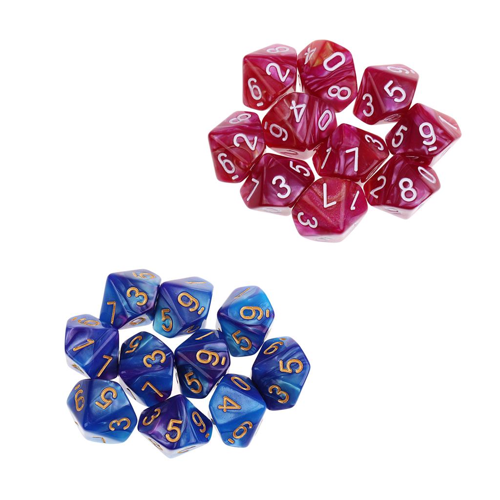 20 Chiếc Xúc Xắc D10 Đa Diện Xúc Xắc Dành Cho Hầm Ngục Và Con Rồng Trò Chơi Casino Cung Cấp