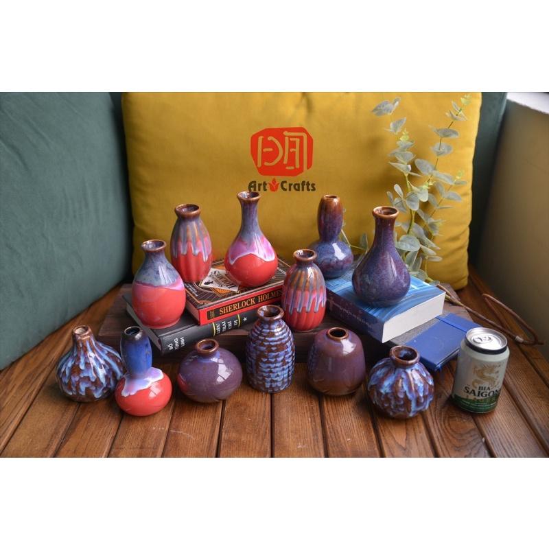 Combo 5 Lọ hoa mini Bát Tràng . Mầu men mới ra lò hàng tuần