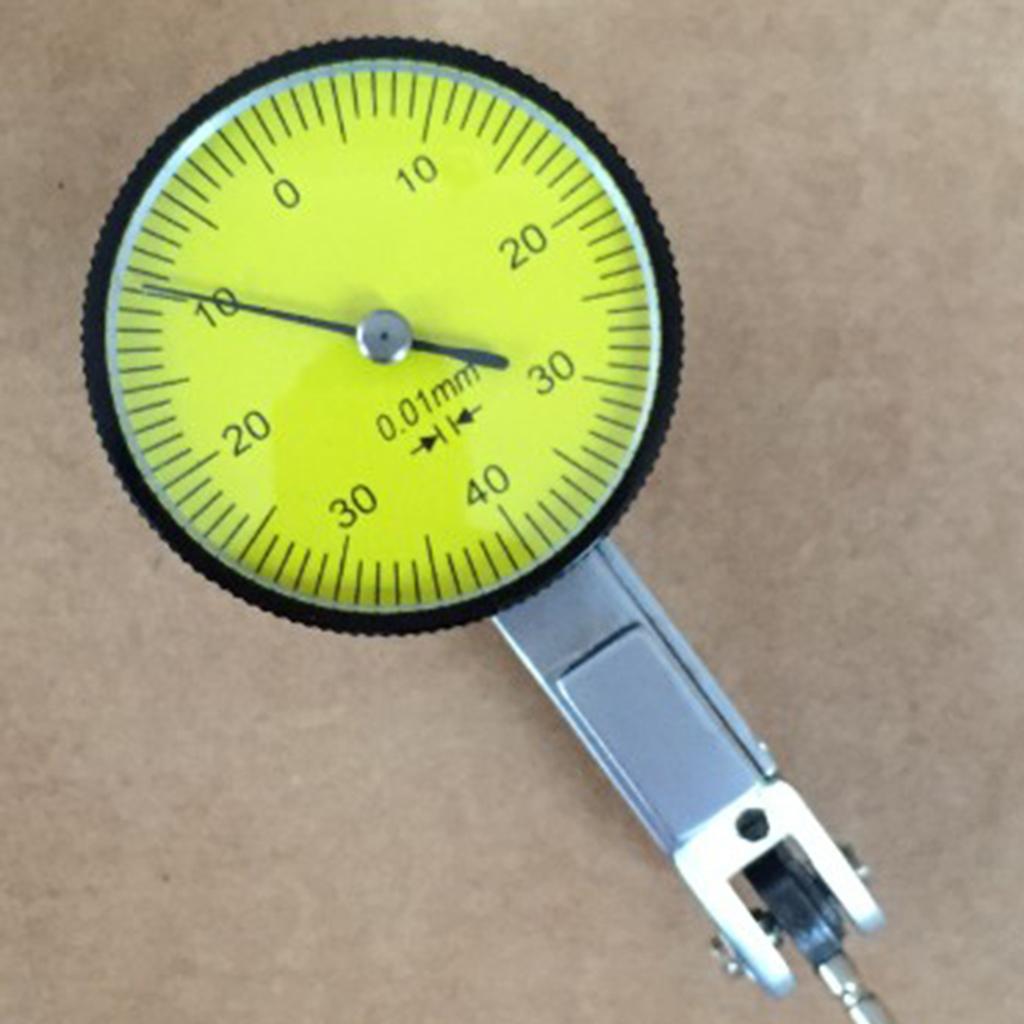 0.01mm Accuracy Dial Test Indicator Gauge Measurement Precision with Mount