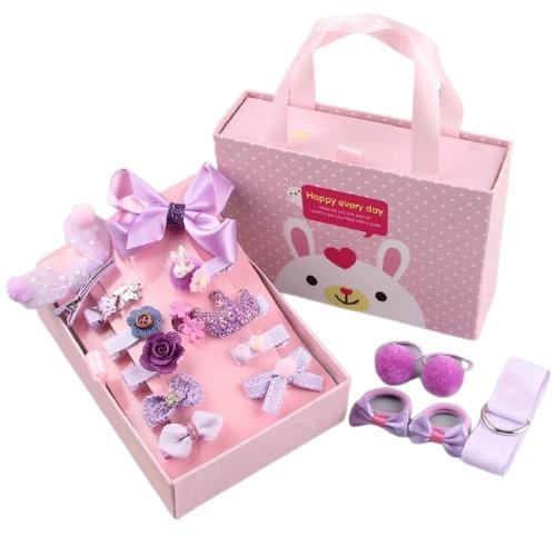 Hộp kẹp tóc 18 chi tiết cho cho bé gái siêu xinh.