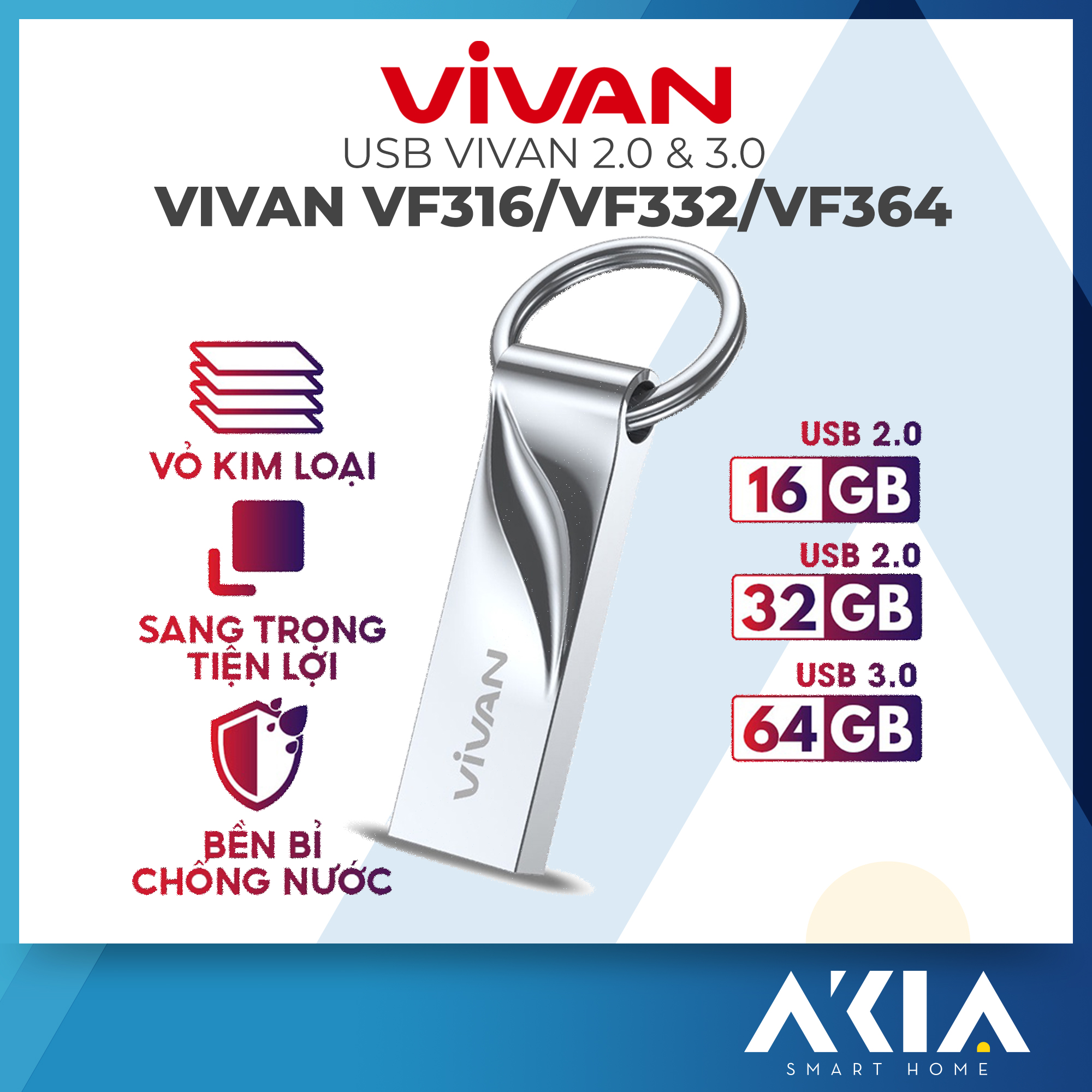 Hình ảnh USB 16GB/32GB - Hàng Chính Hãng - VIVAN VF316/VF332