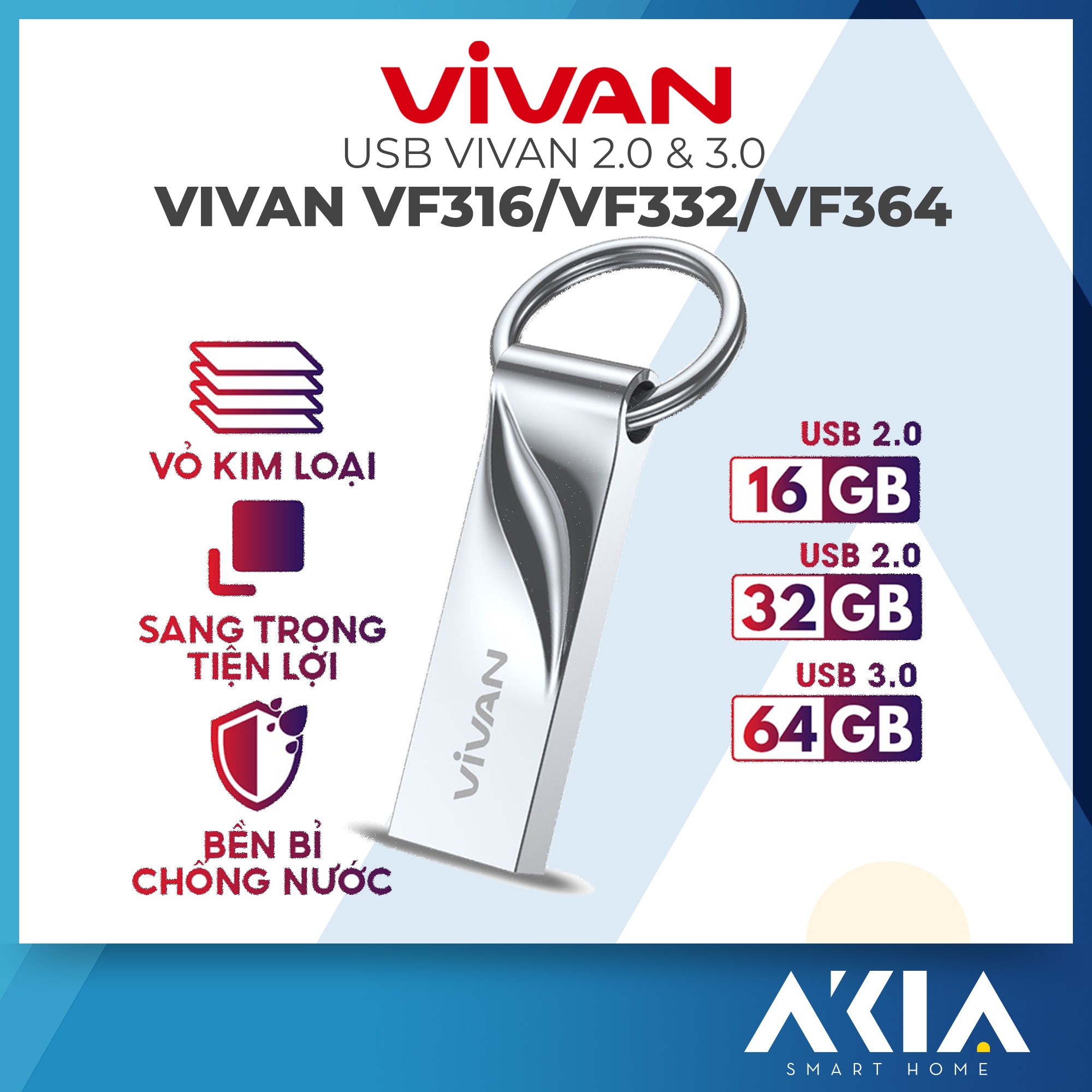 USB 16GB/32GB - Hàng Chính Hãng - VIVAN VF316/VF332