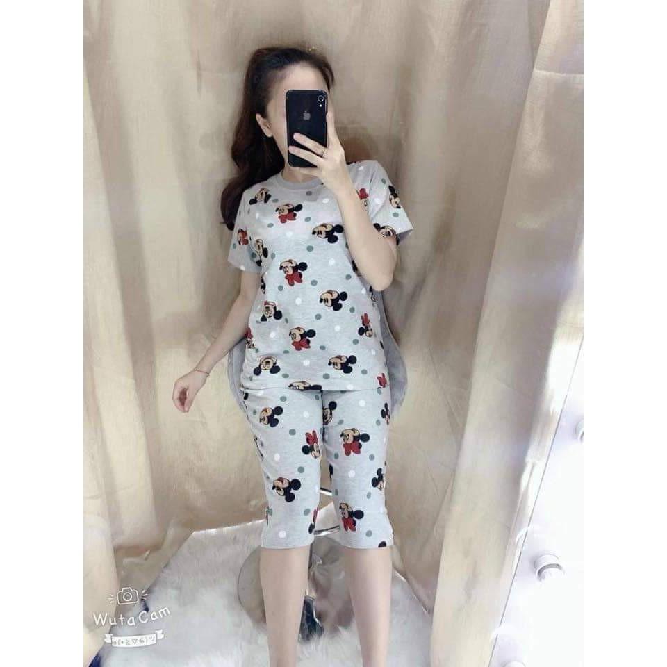 ĐỒ BỘ MAY NƠ THÊU NY THUN HÈ 3 SIZE 40-62KG TÙY CHIỀU CAO