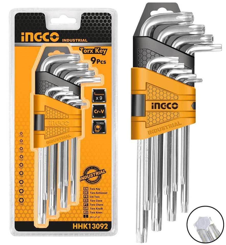 BỘ LỤC GIÁC BÔNG 9 CÂY T10-50 INGCO HHK13092 - HÀNG CHÍNH HÃNG