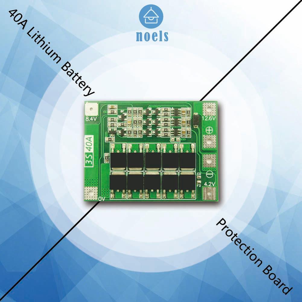 3S 40A Li-ion Lithium Battery Charger Cell Module PCB BMS Protection HighQualityBoard noel living