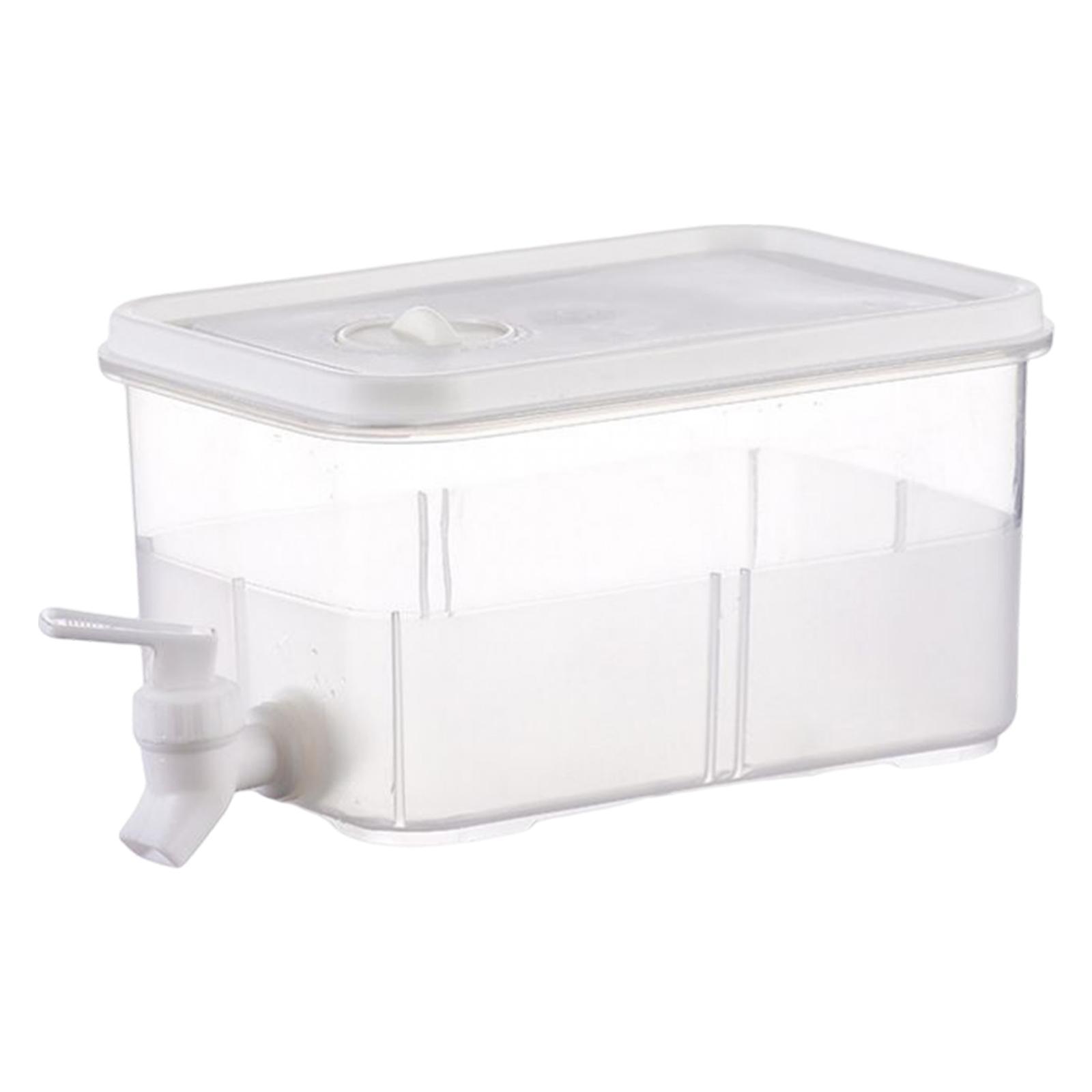 Iced Beverage Dispenser,Plastic Drink Dispenser Refrigerator Bottle Drinking Water Dispenser Cold Kettle with Faucet Beverage Container