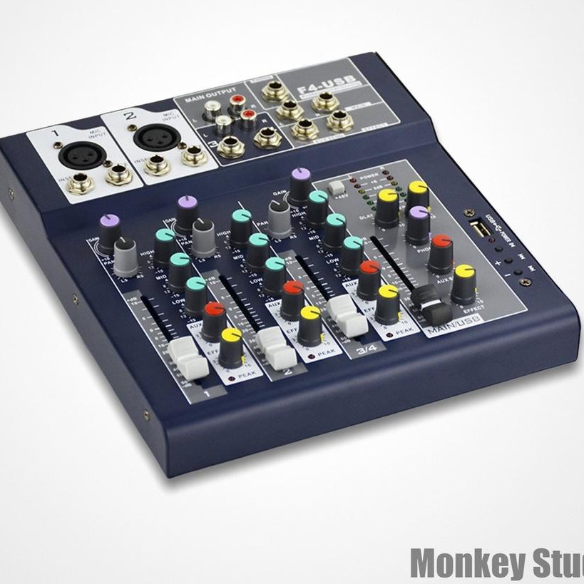 Bộ Mic Hát Livestream Mixer F4 & Mic TAKSTAR PC K600 Chất Lượng Cao, Âm Thanh Cực Kỳ Sống Động - Hàng Chính Hãng