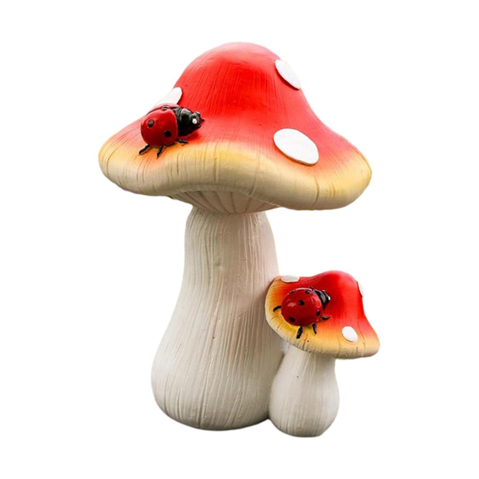 Simulation Mushroom Statue Mushroom Figures Art Crafts for Yard 2