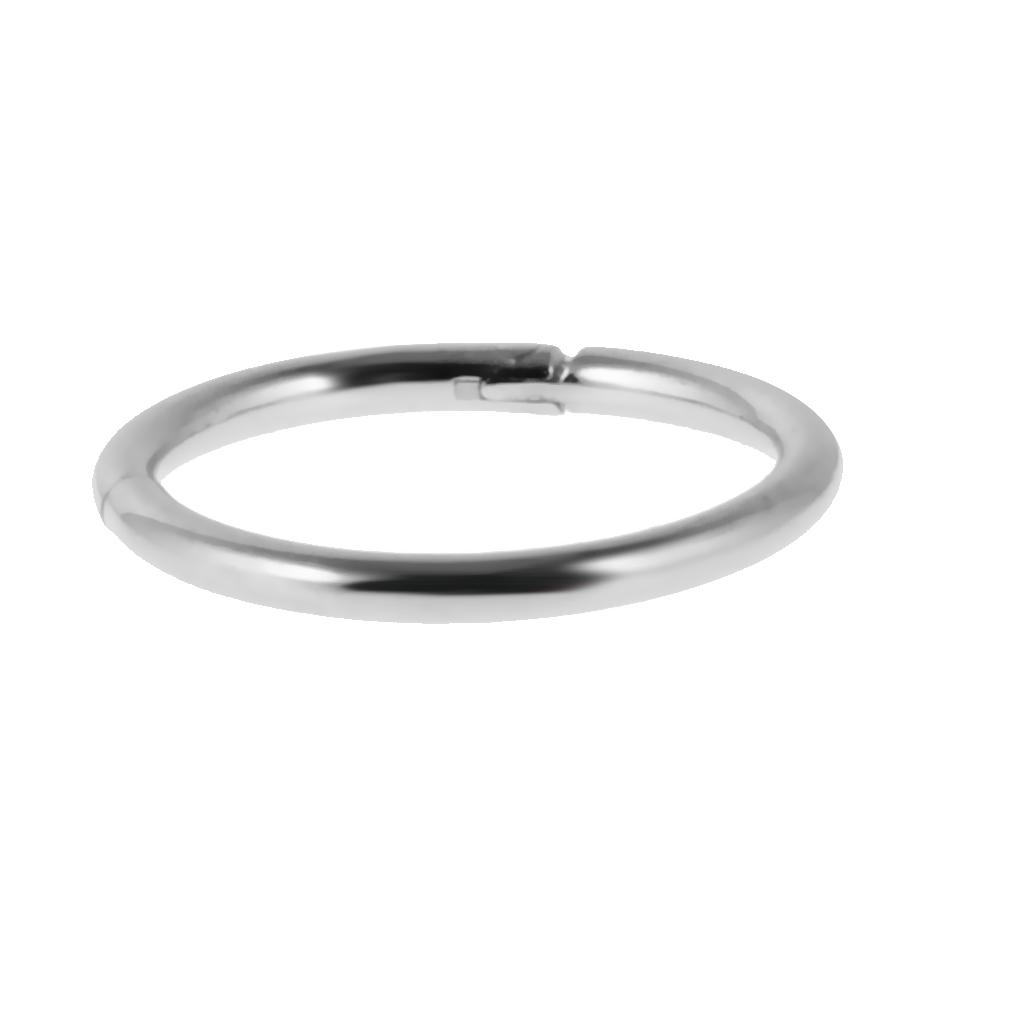 Stainless Steel Clicker Lip Nose Septum Hinged Ring 1.2x10mm 16G Silver