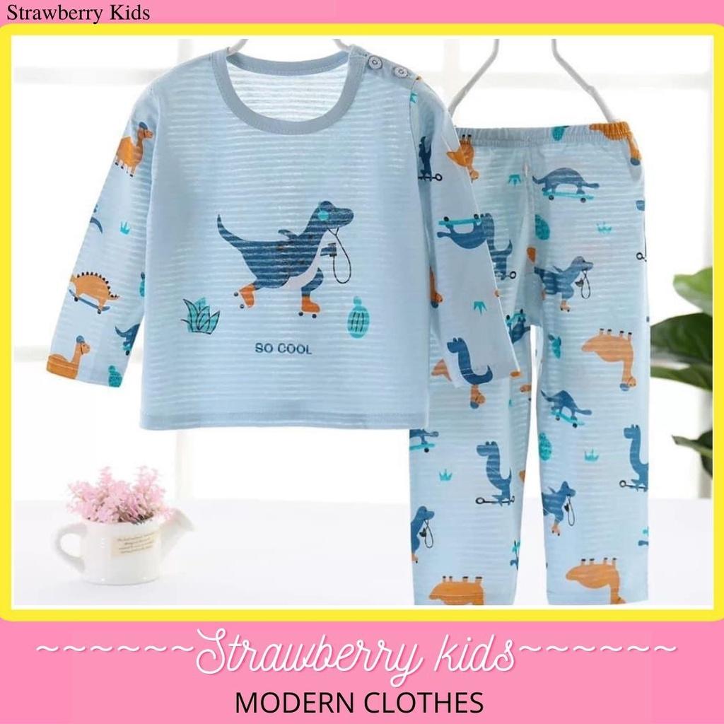 Bộ Dài Tay Cho Bé Trai từ 10-25kg Cotton Tre Quảng Châu Loại 1