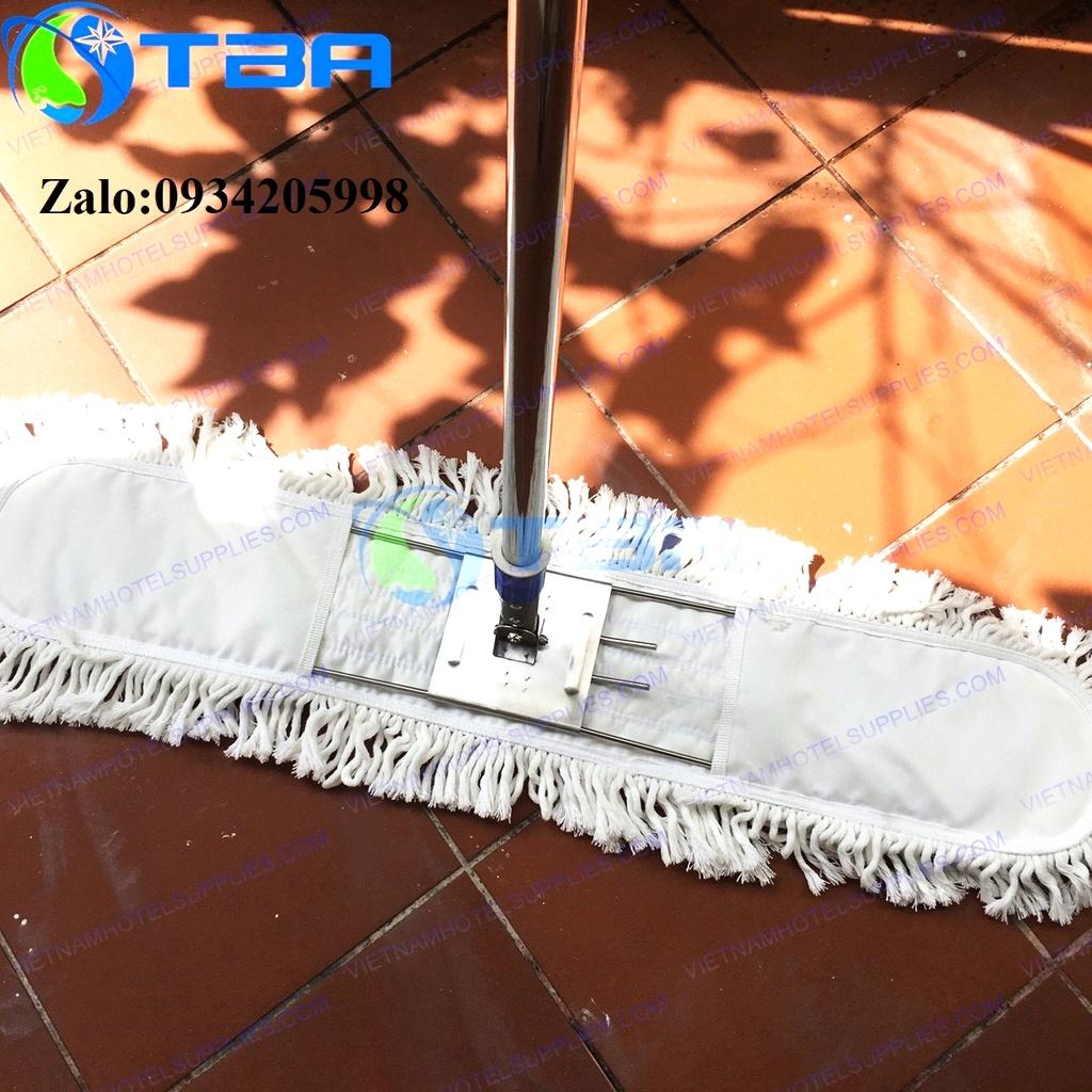 Cây lau sàn công nghiệp bản 100cm cán tăng đơ nhập khẩu với sợi cotton màu trắng cao cấp thấm hút tốt