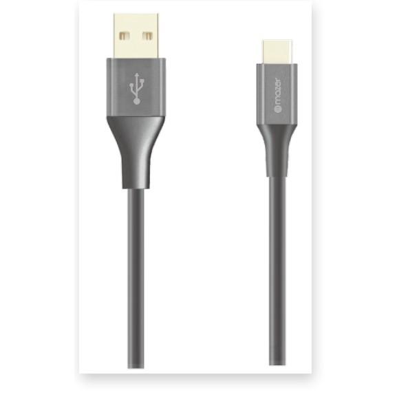 Cáp Sạc Nhanh Mazer USB-A to USB-C (20cm - 1.2m - 2m) ALU.DURA.TEK 3.11A - hàng chính hãng