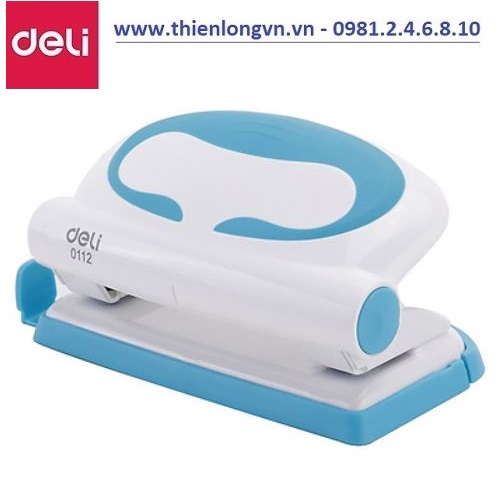 Máy đục lỗ Deli - E0112 xanh biển - 10 tờ