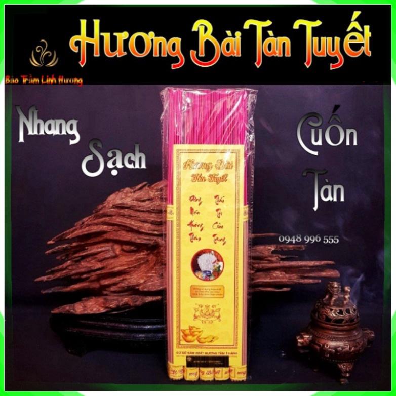 Hương Nhang Cao Cấp - Hương Bài Tàn Tuyết Thơm Tự Nhiên Tàn Trắng Đậu Tàn - Nhang Sạch Tinh An Toàn Dài 38cm