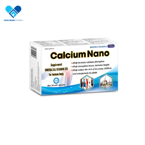 Viên Calcium Nano Hộp 30 viên - Bổ sung canxi giúp tăng chiều cao - ngừa loãng xương