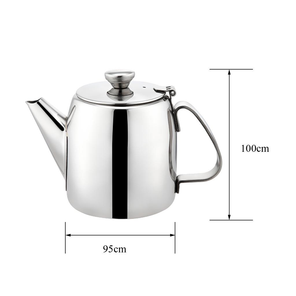 2Pcs 500ml Stainless Steel Teapot Cold Water Kettle Jug Coffee Pot Handle