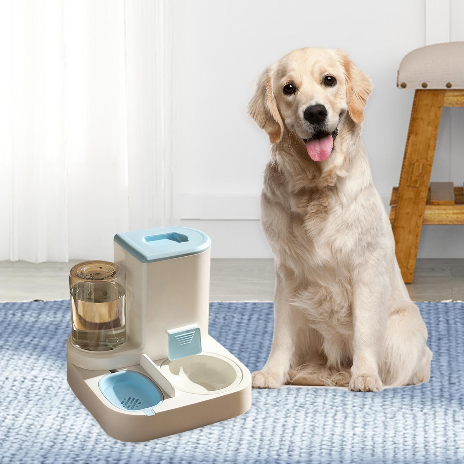 Automatic Dog Cat Feeder Feeder and Waterer Set Drinker Feeder Kitten Pet Supplies Travel Feeder and Water Dispenser Water Drinking Bowl