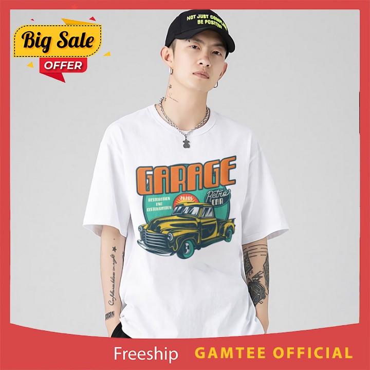Áo thun nam local brand 100% cotton form rộng tay lỡ Gamtee AT015 co giãn thoáng mát