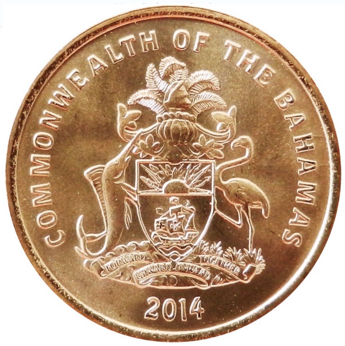 Đồng xu của quần đảo Bahamas 1 cent Ngôi sao