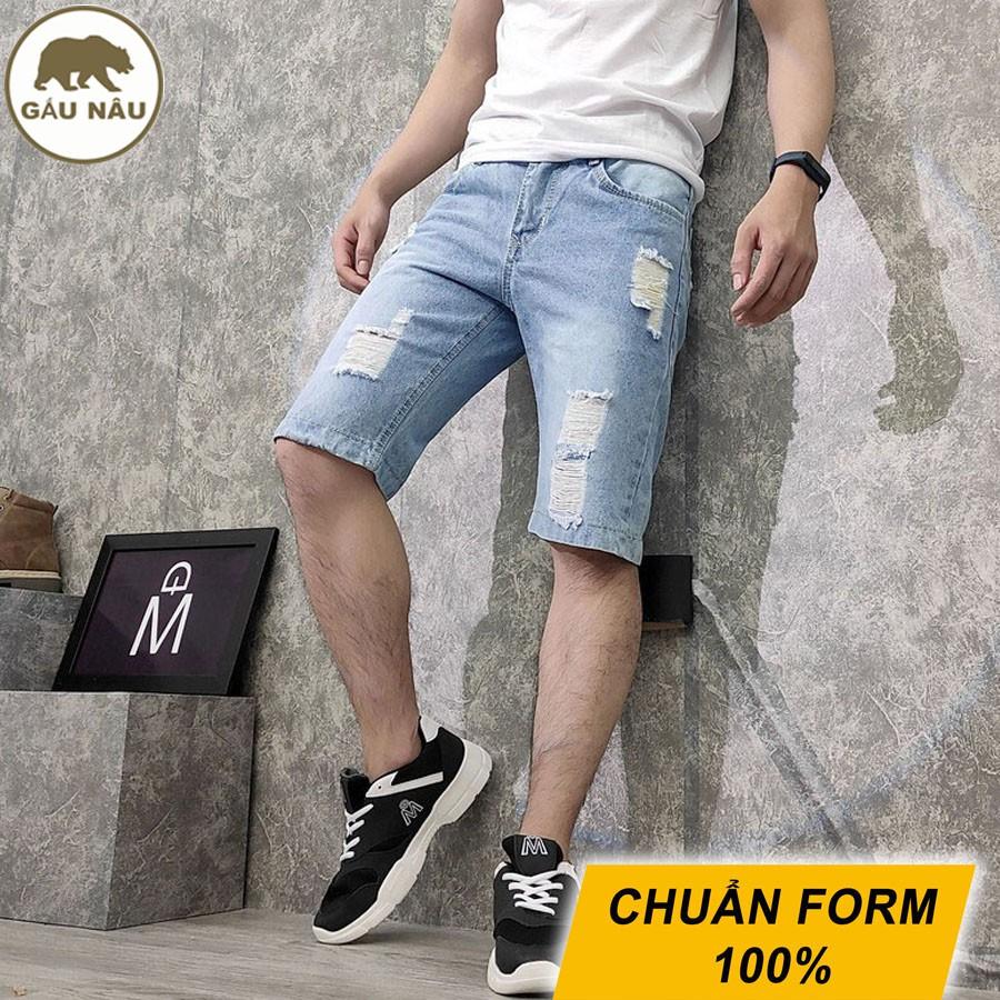 Quần short jean nam GN416 màu chuẩn đẹp Gấu Nâu