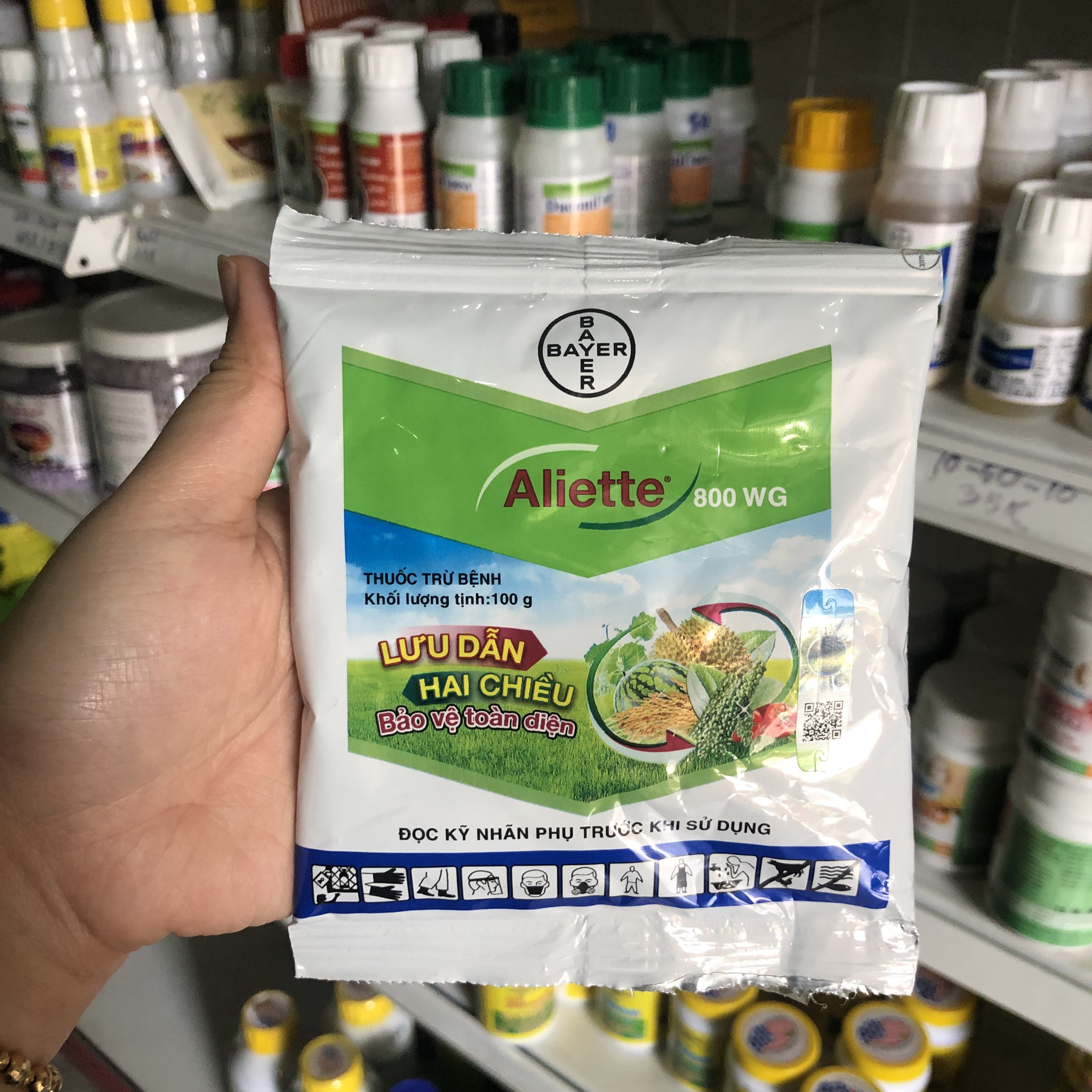 Chế phẩm trừ nấm bệnh cao cấp Aliette 800Wg gói 100g