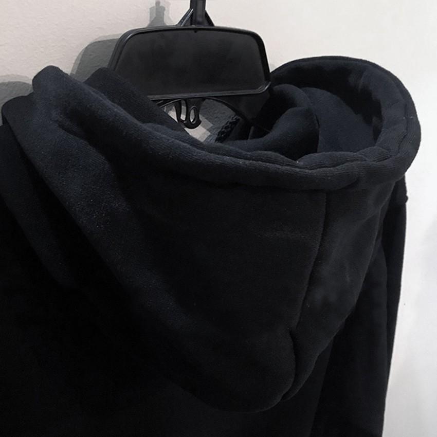 Áo khoác nữ hoodie nỉ Lyn House in hình Blue Moon form rộng unisex có 2 màu đen trắng