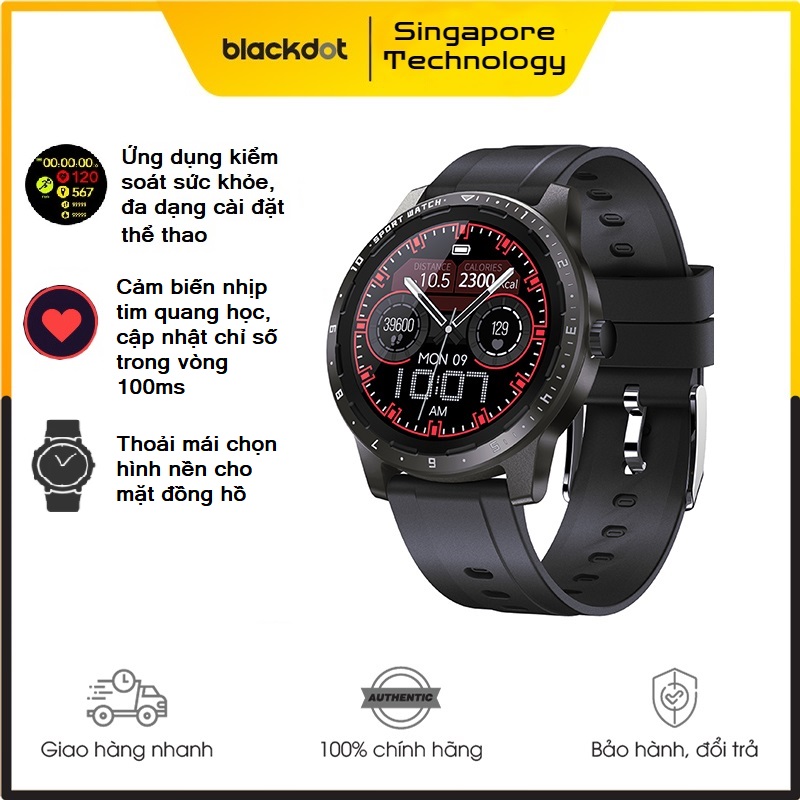 Đồng hồ thông minh Blackdot Smart Watch V200 Superlight, cảm ứng siêu mượt, cảm biến nhiệt độ, chống thấm nước IP68, với pin dự phòng 60 ngày