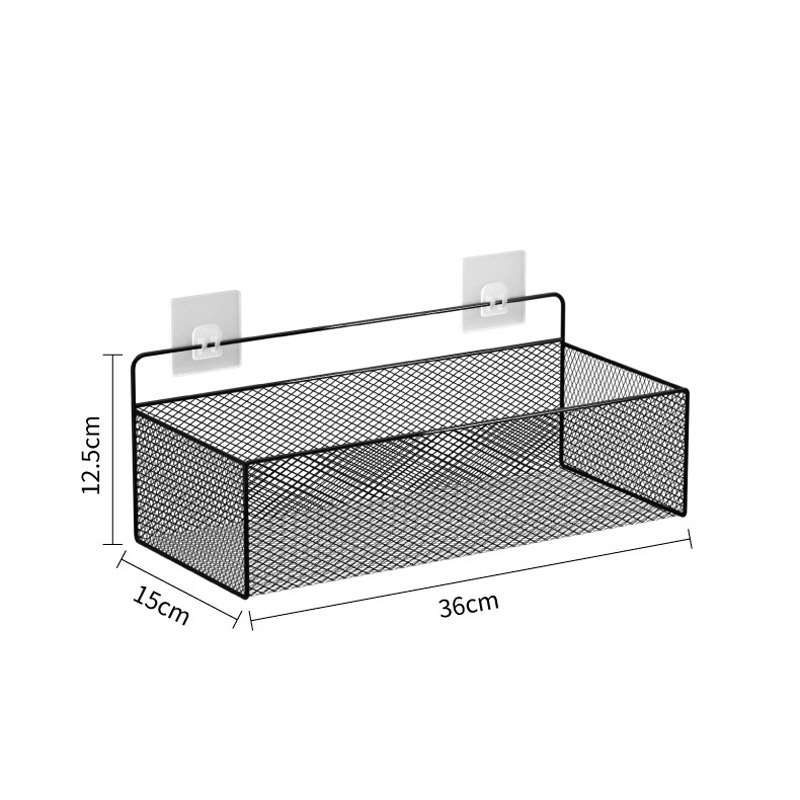 Kệ sắt đựng đồ dán tường size 36x15x12.5 cm