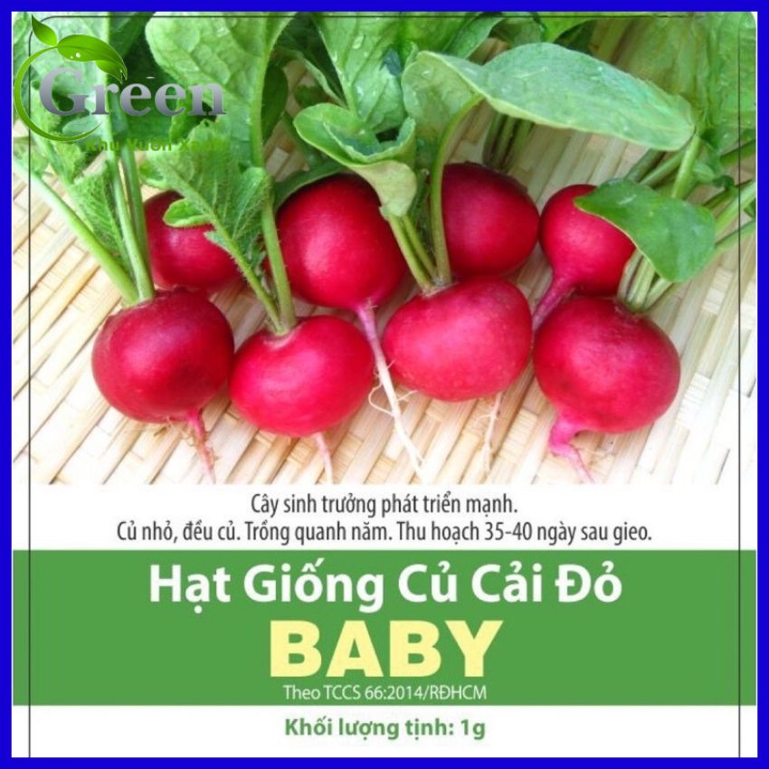 Hạt Giống Củ Cải Đỏ Tròn Baby