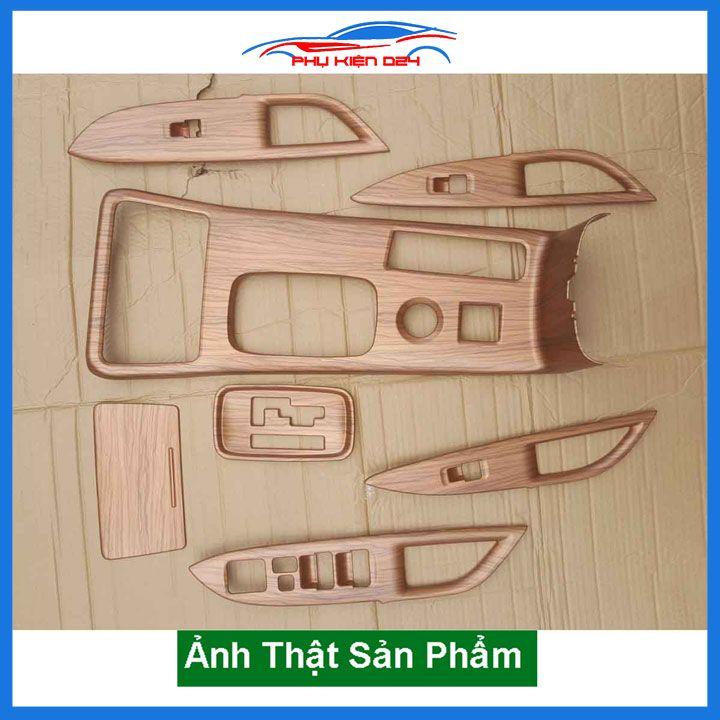 Ốp nội thất Outlander 2018-2019-2020-2021-2022 phanh cơ vân gỗ bảo vệ chống trầy xước và làm đẹp xe