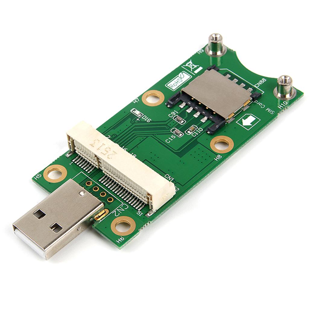 Mini PCI-E to USB2.0 Adapter Test 3G/4G WWAN Module with SIM Card Slot