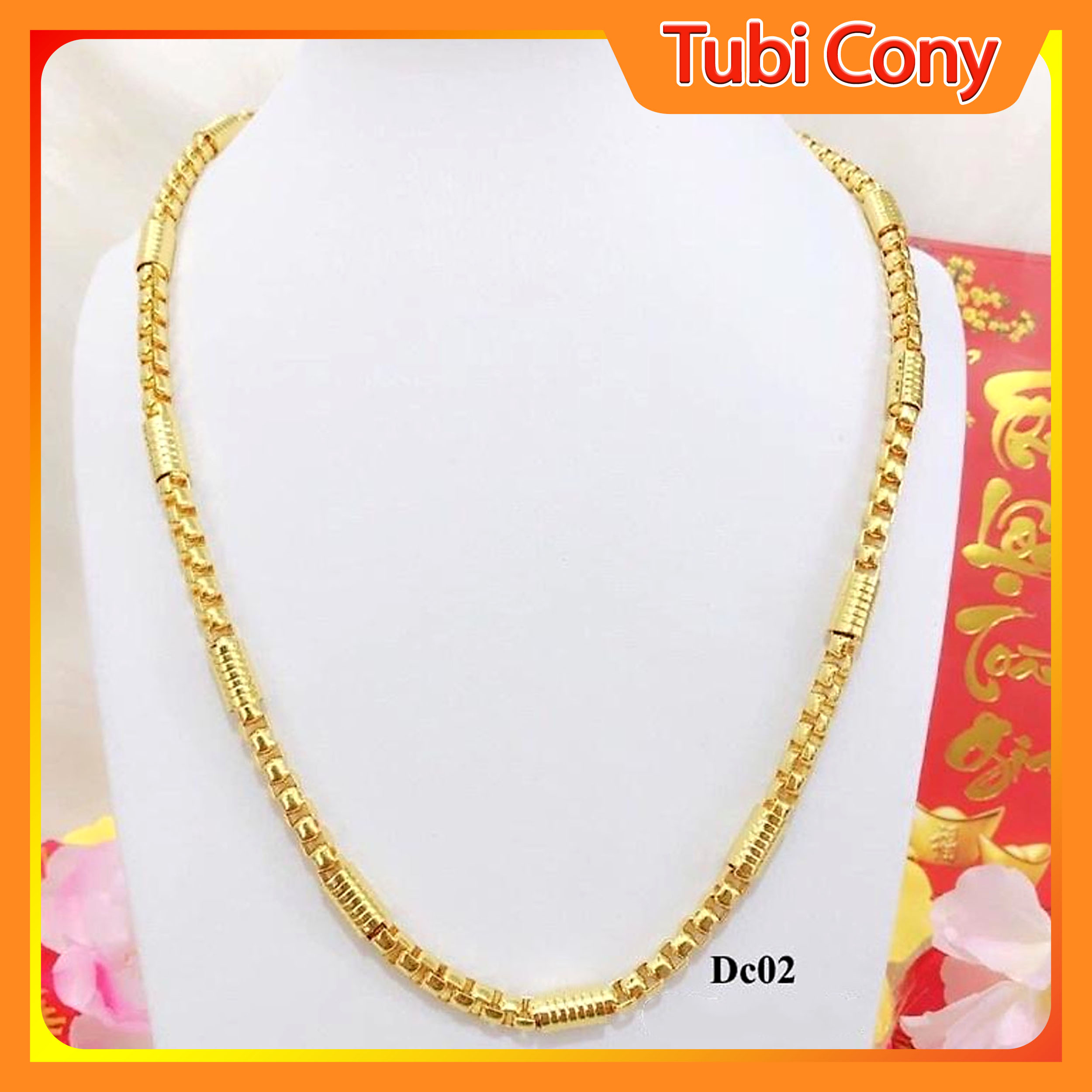 Dây chuyền nam mạ vàng