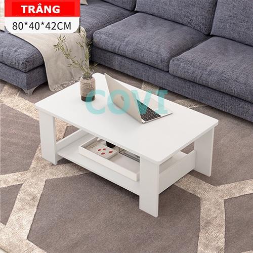 Bàn Sofa Gỗ 2 Tầng HOLI Để Ở Phòng Khách Làm Bàn Uống Trà Giải Trí Tiện Lợi Phong Cách Trẻ Trung HIện Đại - BT06