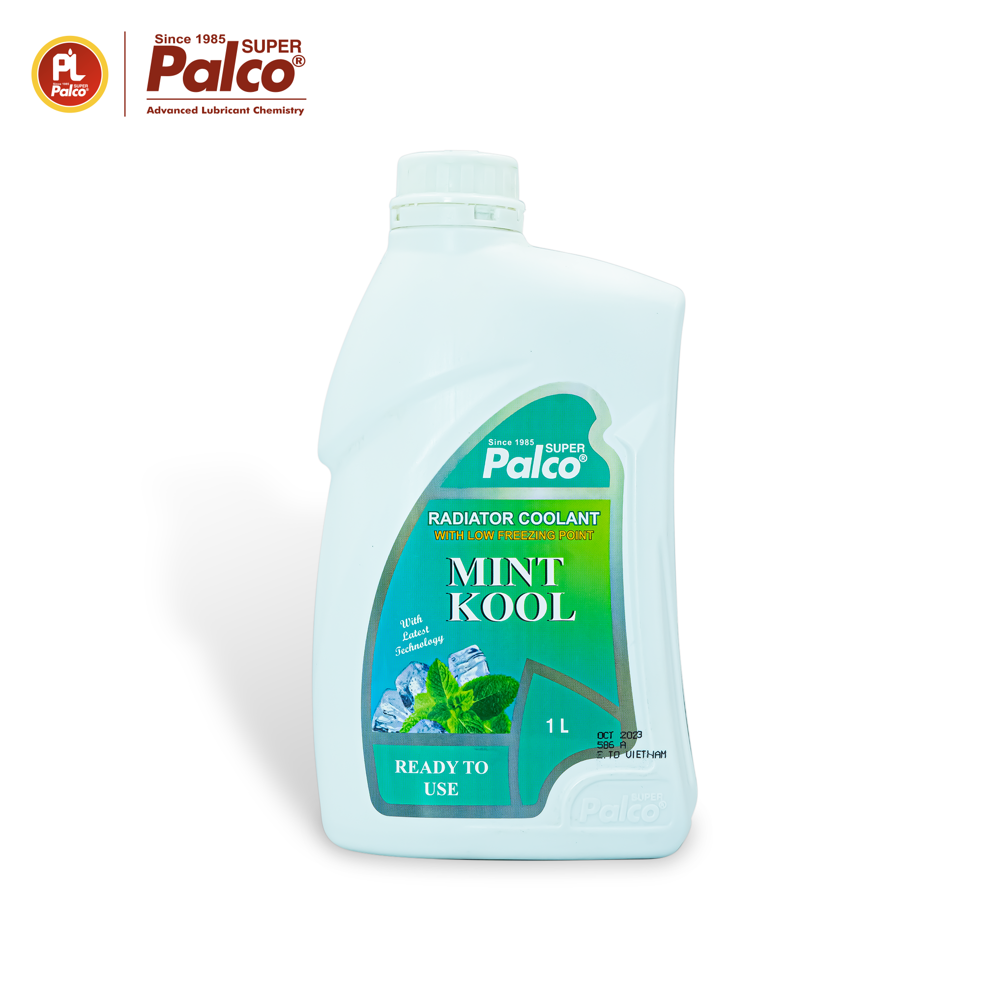 Nước làm mát động cơ ô tô, xe máy PALCO Mint Kool - Chai 1L pha sẵn - Nhập khẩu Ấn Độ