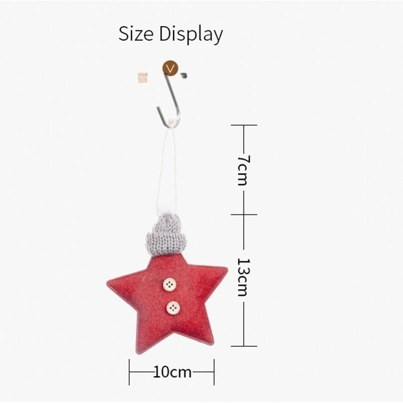 Ngôi sao năm cánh dệt kim trang trí cây thông giáng sinh