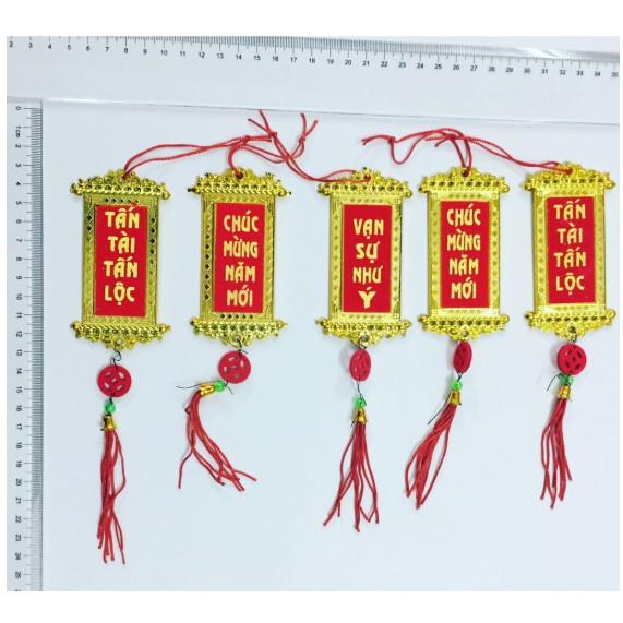 Combo 5 dây treo, liễn treo trang trí tết cổ truyền, nhiều mẫu hàng đẹp sắc nét