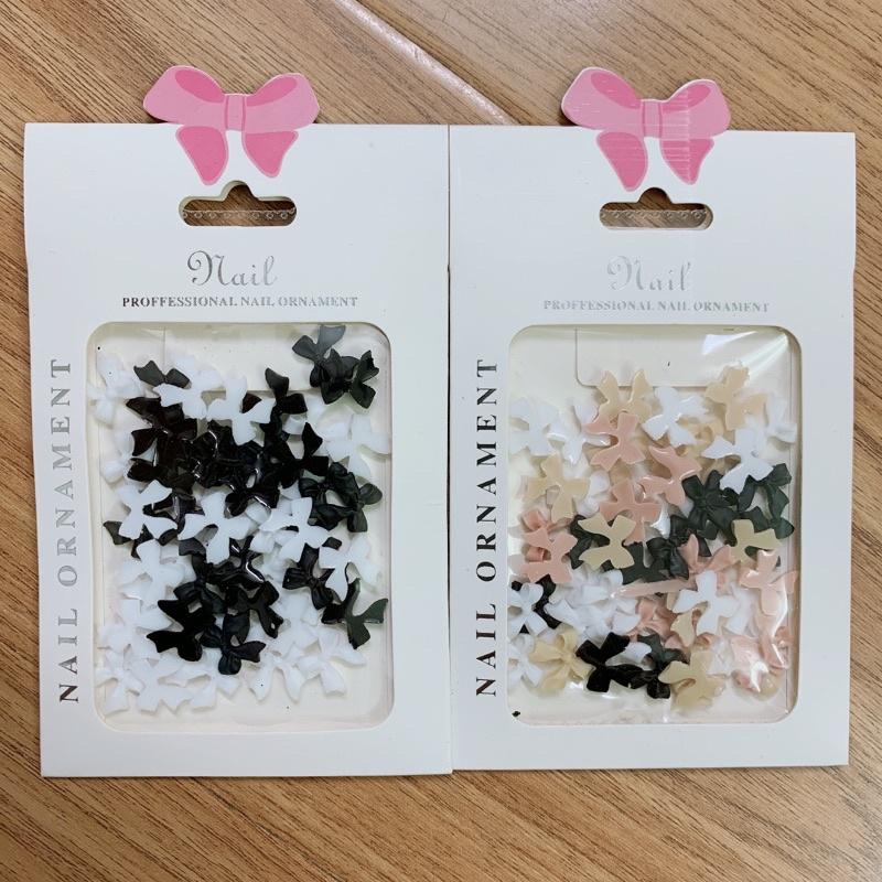 Set nơ dài gắn móng, set nơ trang trí móng