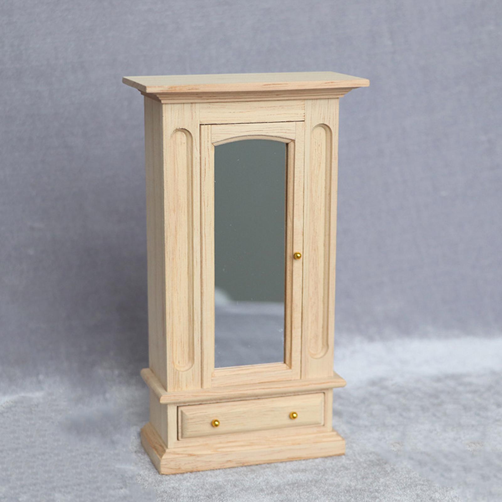 Miniature Wardrobe Mirror Closet /12 Dolls House Furniture