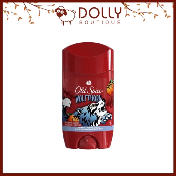 Sáp Khử Mùi Old Spice Wolfthorn 73g - Hương Cam Chanh Tươi Mát, Giúp Khô Thoáng Tự Nhiên Suốt Ngày Dài