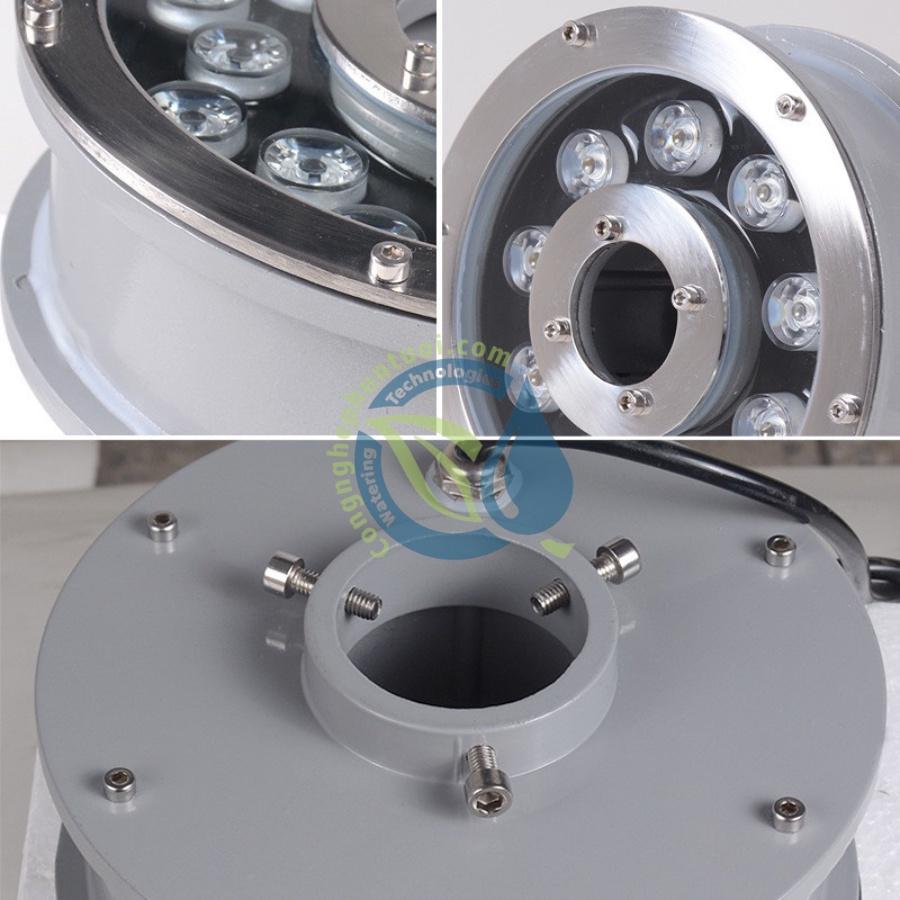 Đèn LED âm nước đổi màu dạng bánh xe 6W