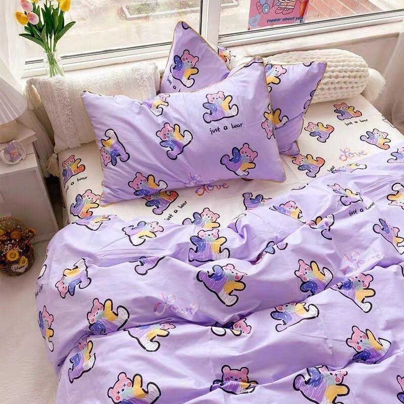 Set Cotton Poly Nhập Khẩu Gấu Tím Hot Trend