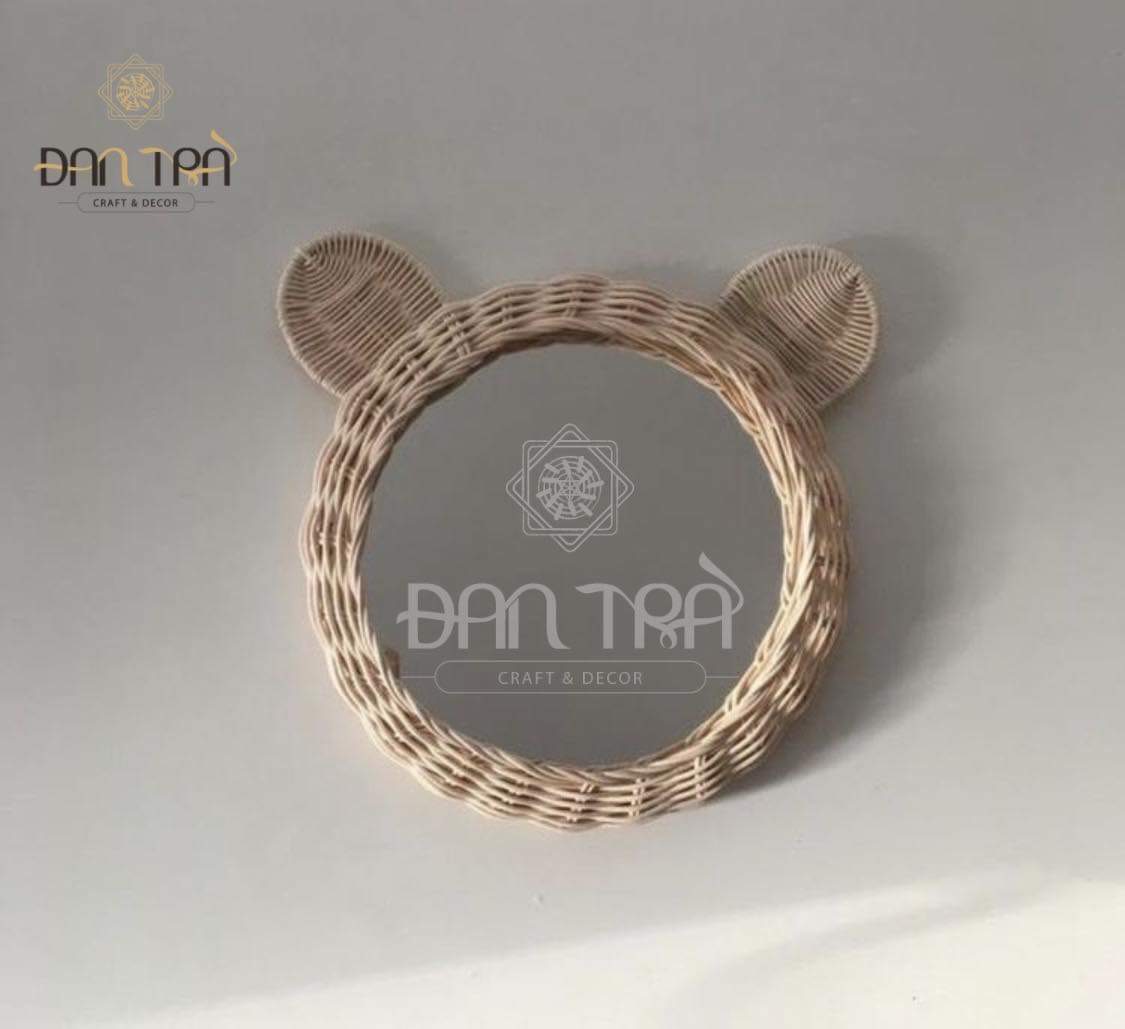 Gương Mây Decor Đan Trà- Đồ Decor Mây Tre Đan