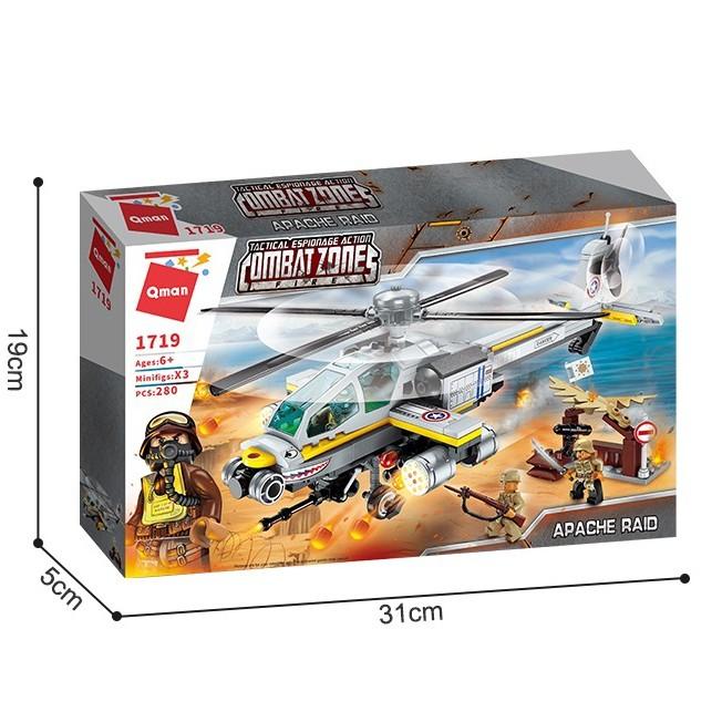 Đồ chơi xếp hình cho bé trai Chiến cơ Qman 1719