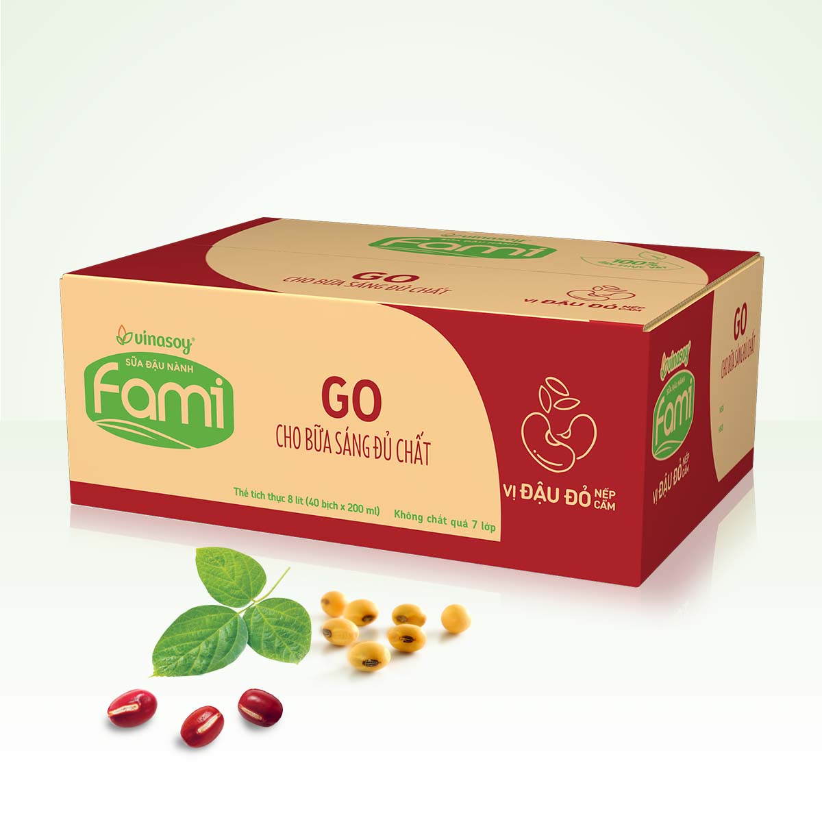 Thùng Sữa đậu nành FamiGo đậu đỏ nếp cẩm