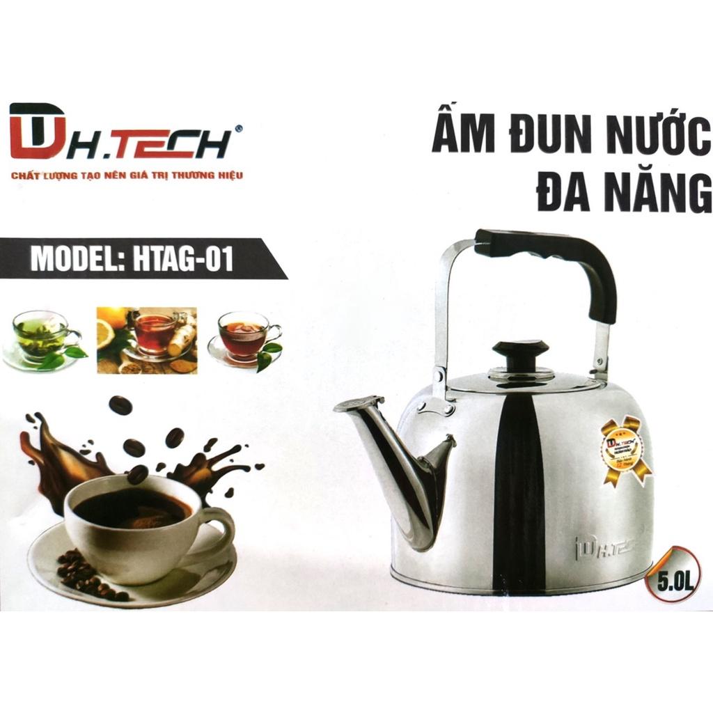 Ấm đun nước đáy từ DH-TECH 5 lít,dùng được các loại bếp,làm từ chất liệu inox cao cấp,đảm bảo an toàn