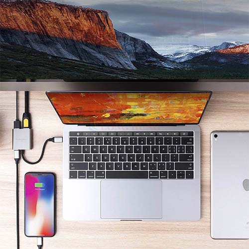 Cổng chuyển đổi HyperDrive 3-in-1 USB-C Hub HD259A - Hàng chính hãng