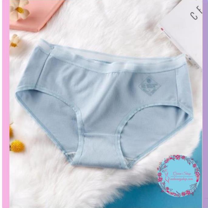 Quần lót nữ cotton viền in nổi kháng khuẩn có chọn size chọn màu - đồ lót cotton nữ QL06