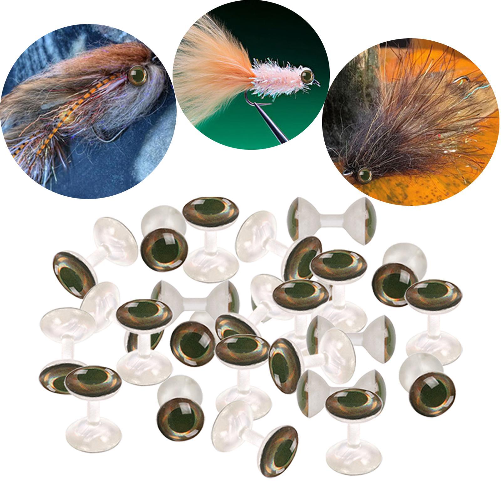 25Pc/lot 4D Fly Tying Beads Brass Dumbbell With Eyes Fly Tying Material