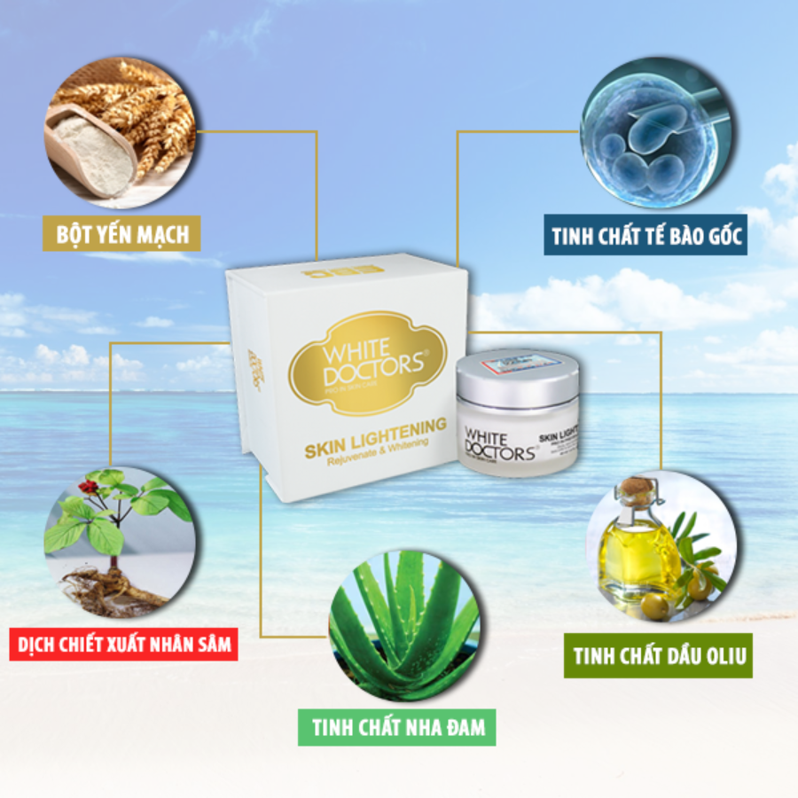 Kem Trắng Da Chống Lão Hóa White Doctors Skin Lighterning